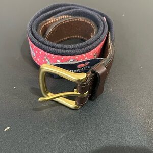 Vineyard Vines Red and Brown Men's Belt